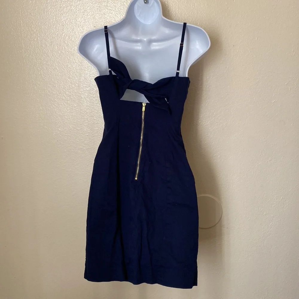 Lilly Pulitzer Women’s Shelli Navy White Lace Spaghetti Strap Mini Dress 00 / XS - Picture 6 of 9